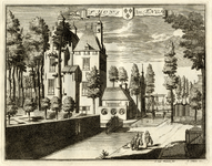 135366 Gezicht op het kasteel Den Engh bij Vleuten uit het noorden, met op de voorgrond de buitenpoort, de ...